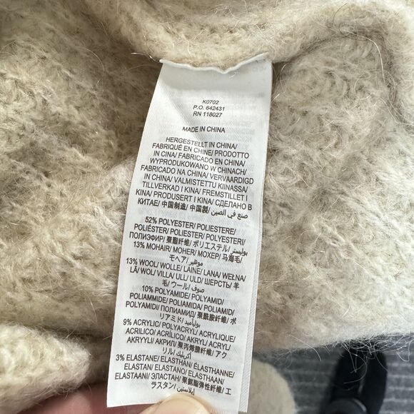 Boden Womens Fluffy Ribbed Wool Mohair Blend Duster Coatigan Size S NWT in Oat - Picture 8 of 8